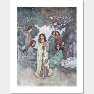 The Fairy of the Garden by Edmund Dulac Poster Posters and Art